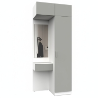 Набор мебели для прихожей "Марсель-252" МР 01-252 В2490 Ш1000 Г580 (ЛДСП Шиншилла серая)